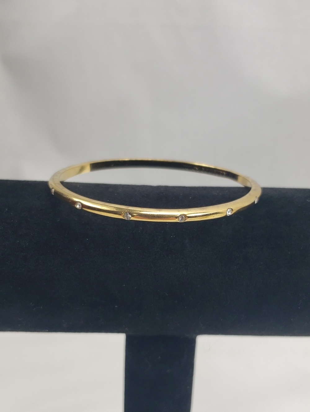 Juicy Couture Gold Bangle with Rhinestones